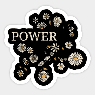 Flower Power – Retro Hippie Daisy Aesthetic Sticker